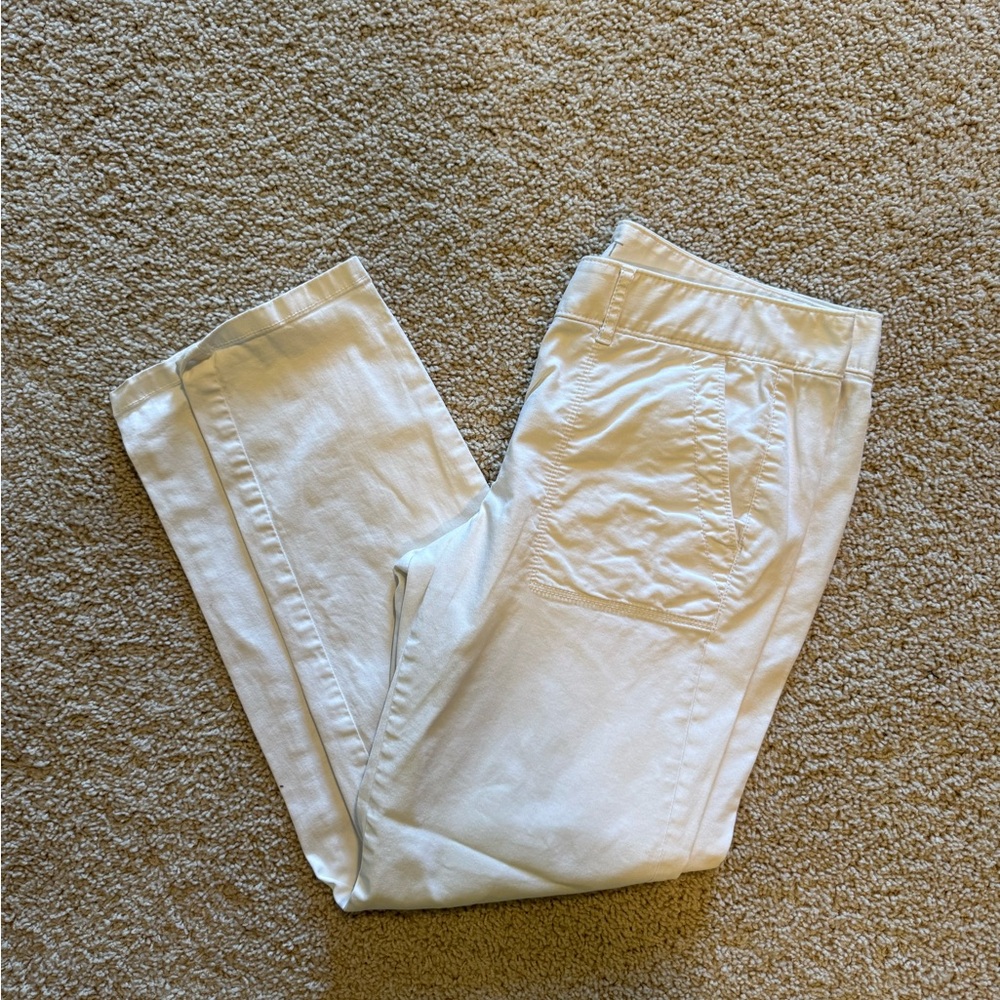 Loft Relaxed Skinny White Pants
